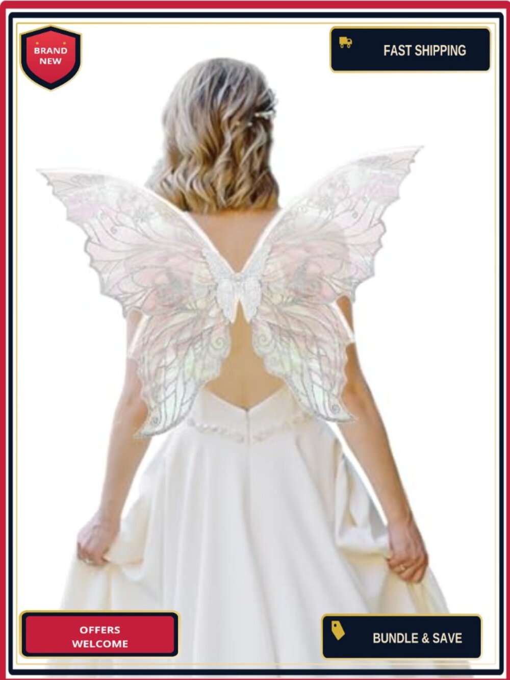 Fairy Wings Organza Butterfly Costume Accessory for Women Ren Faire